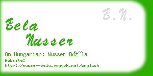 bela nusser business card